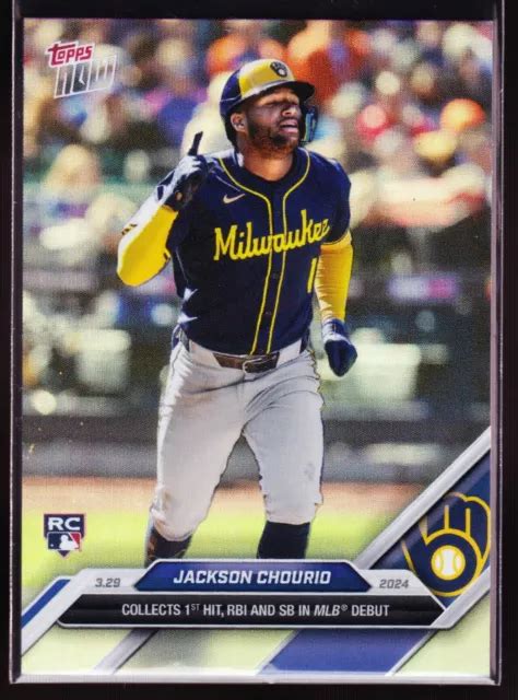 DEBUTTO JACKSON CHOURIO Brewers Rookie 1st Hit 2024 Topps Now