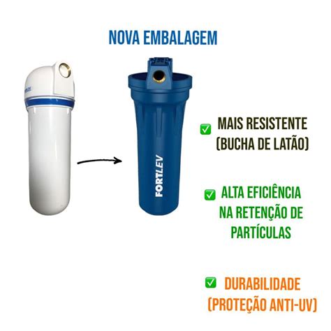 Filtro Gua Caixa D Gua Cavalete Fortlev Limpa Tudo Refis Acquabios