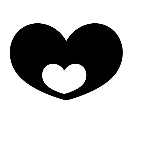 Free Black and White Heart Silhouette - EPS, Illustrator, JPG, PSD, PNG ...