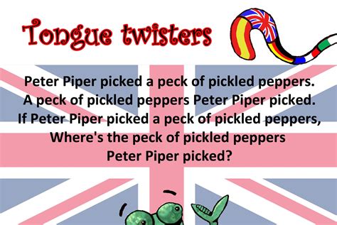 Peter Piper Tongue Twister 10