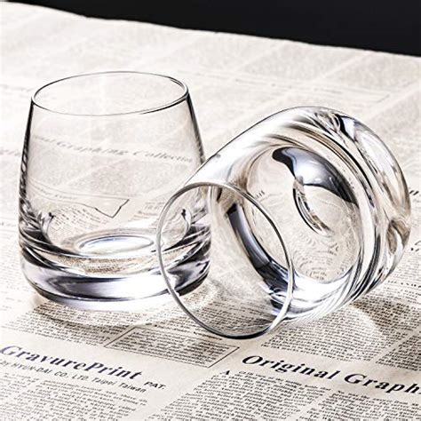 Toowell Old Fashioned Whiskey Glass Set Of 2 Cocktails Glasses Hand