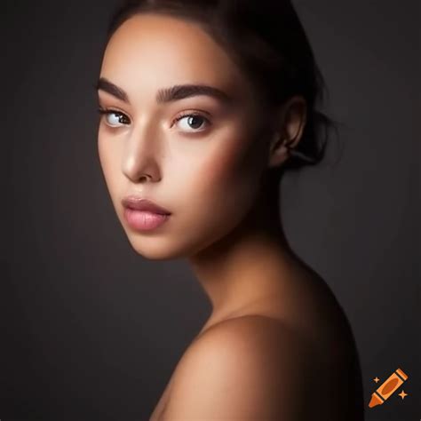 Close Up Portrait Of A Stunning Young Woman With Unique Beauty On Craiyon