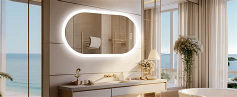 LUVODI Oval LED Bathroom Mirror 600x1200mm Wall Lighted Vanity Mirror