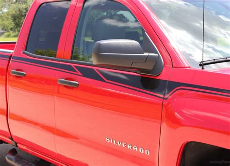 2014 2018 Chevy Silverado Accelerator Special Edition Rally Truck Upper Body Accent Stripes Side