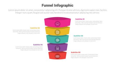 Funnel shape infographics template diagram Vector Image