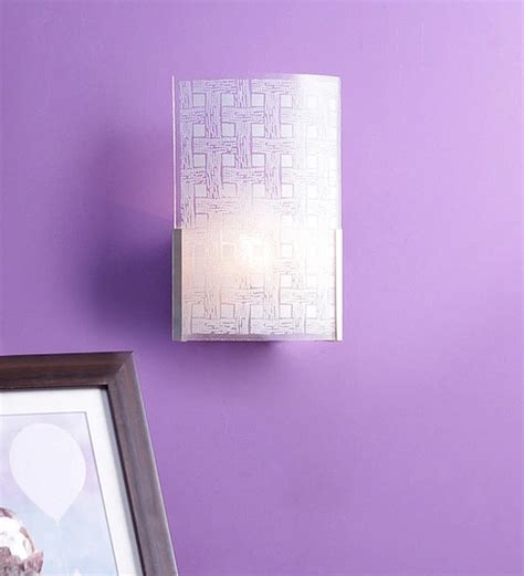 Buy White Glass Wall Light By Tu Casa Online Contemporary Wall Sconces Wall Lights Lamps