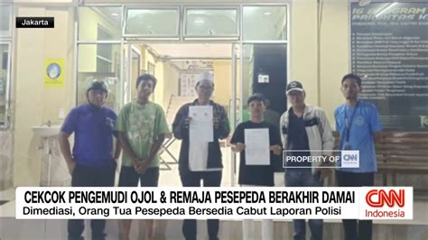 Cekcok Pengemudi Ojol Remaja Pesepeda Berakhir Damai Youtube