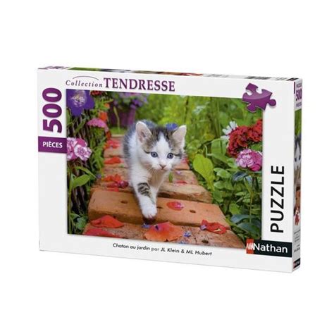 Puzzle Animaux NATHAN Chaton au Jardin 500 pièces Adulte