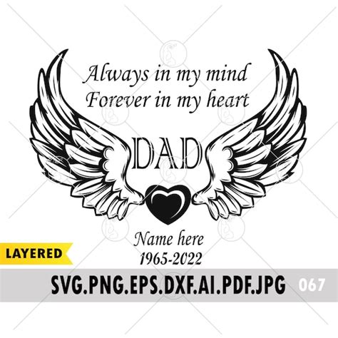 Dad Memorial SVG In Loving Memory SVG Rest In Peace SVG Rip Etsy UK