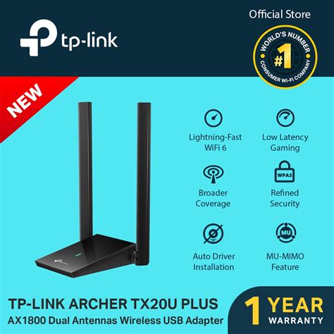 Tp Link Archer Tx U Plus Dual Antennas Ax High Gain Wireless Usb