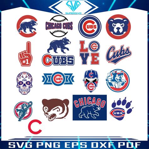 Bundle Chicago Cubs Logo Svg Mlb Team Svg Bundle