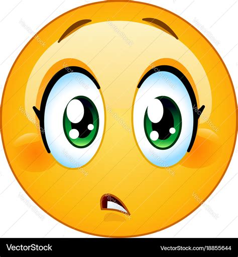 Slight Concern Female Emoticon Royalty Free Vector Image