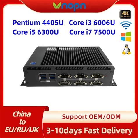 Vnopn Fanless Industrial Mini Pc Intel Core I U Gbe Lan