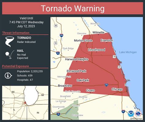 Nws Tornado On Twitter Tornado Warning Continues For Chicago Il Cicero Il And Evanston Il