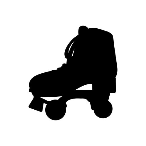 Roller Skate Black Silhouette. 46018566 Vector Art at Vecteezy