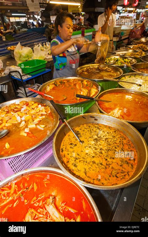 Thailand Chiang Mai Warorot Market Takeaway Cooked Food Display