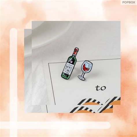 😍wine And Glass Cool Lapel Pins To Show Off Your Personality 😉