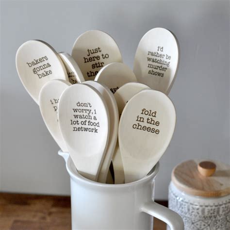 Funny Wood Spoons Engraved With Messages Individual Or A Set Etsy