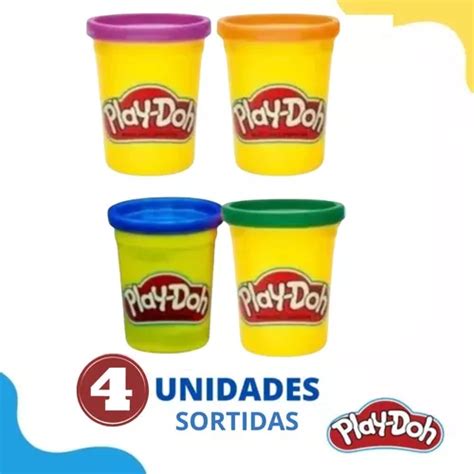 Massinha Modelar Play Doh Hasbro 4 Potes Cores Variadas MercadoLivre