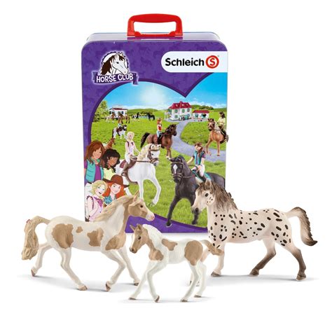 Schleich Horse Club Collecting Case Bundle With Horse Toy Figurines