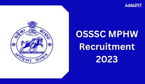 OSSSC MPHW Recruitment 2023 Notification Out Apply Online