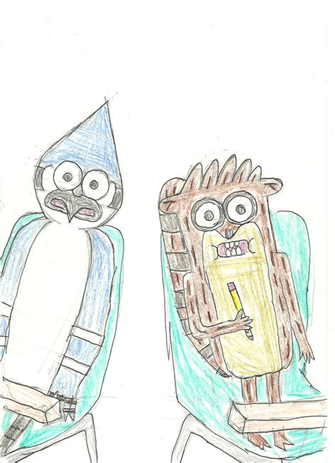 Mordecai and Rigby Shocked by HarpiaReiko on DeviantArt