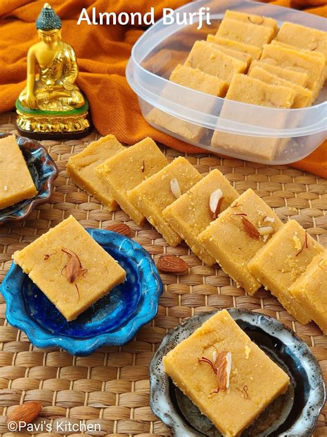 Kesar Badam Burfi Recipe Badam Katli Recipe Almond Burfi Recipe