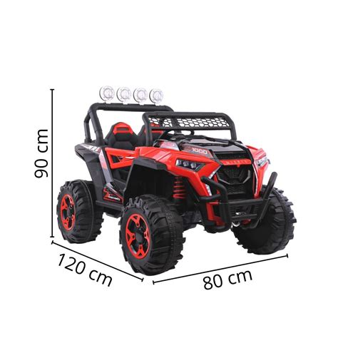 Utv Elétrico Infantil 12v 4x4 2 Assentos Carro Buggy Controle Som Usb