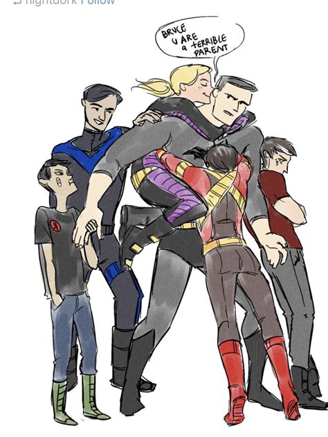 Dick Grayson Jason Todd Tim Drake Damian Wayne Stephanie Brown Batfam And Wonder Woman