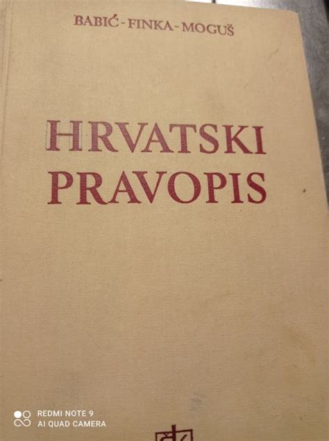 Knjiga Hrvatski Pravopis Babi Finka Mogu