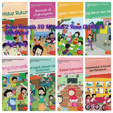 Jual BUKU TEMA KELAS 2 TEMA 1 2 3 4 5 6 7 8 Tematik Murah Shopee