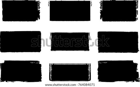 Grunge Post Stamps Collection Rectangles Banners Stock Vector Royalty