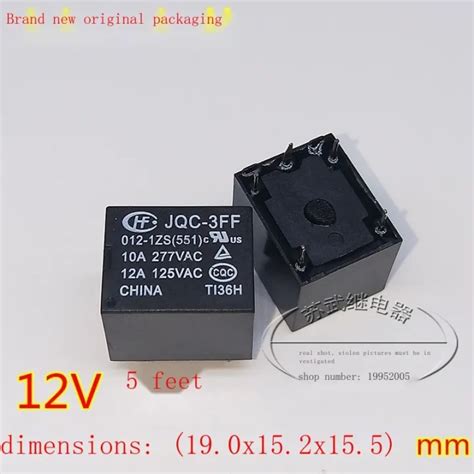 Brand New Original Pcs Hongfa Relay Jqc Ff Zs V A Feet Srd