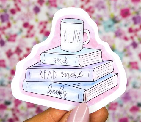 Reading Vinyl Sticker Book Sticker Reading Quote Rae Dunn Waterproof Sticker Illustrated