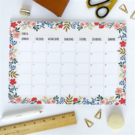 FLORAL Monthly Planner – Lomond Paper Co.