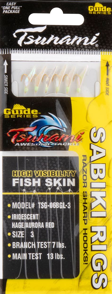 Tsunami Guide Series Sabiki Rigs Iridescent Glow TackleDirect