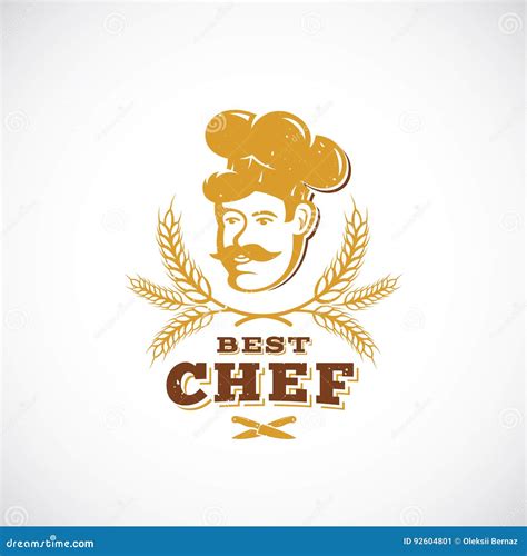 Best Chef Abstract Vector Sign Symbol Or Logo Template Retro Award