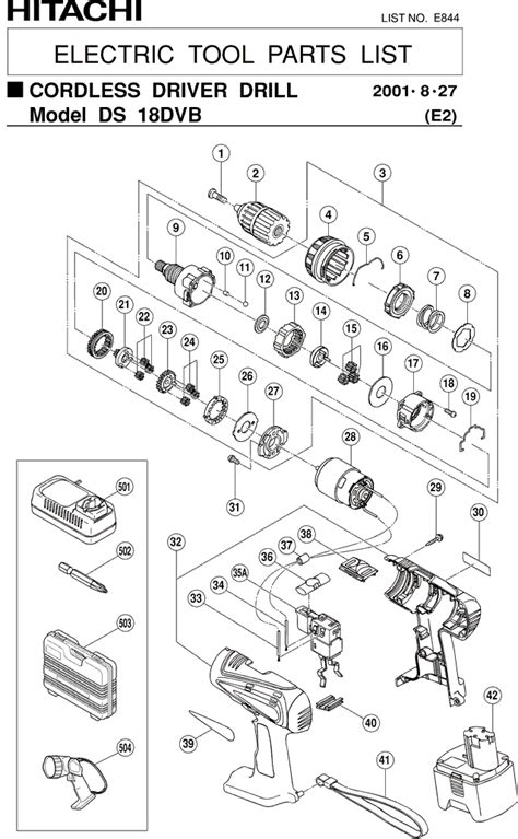 Hitachi Cordless Drill Parts