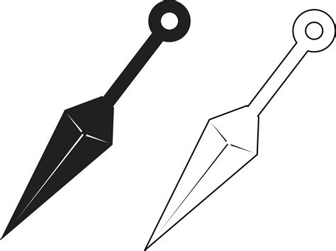 Icono De Kunai Ninja Sobre Fondo Blanco Símbolo De La Hoja Kunai