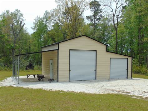 Enclosed Steel Barn Boxed Eave Roof W X L X H Raised Center