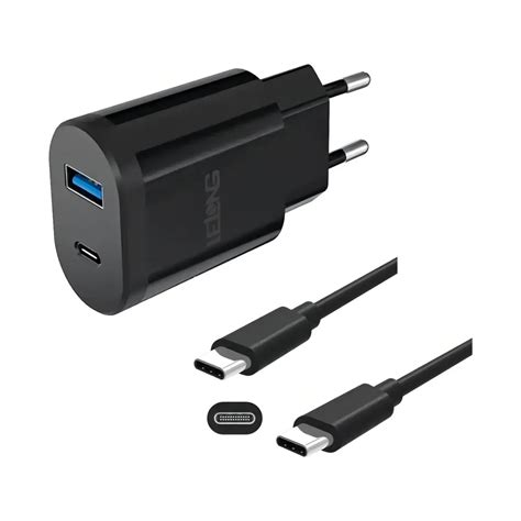 Carregador Celular Tipo C - Carregador Celular Cabo Tipo-C/Tipo-C (Fonte Dupla USB/TIPO-C) LE-283CC ...