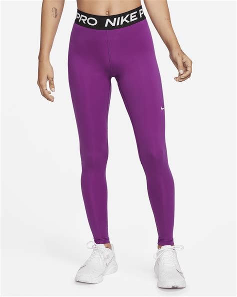 Nike Pro Legging Met Halfhoge Taille En Mesh Vlakken Voor Dames Nike Be