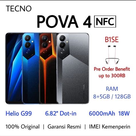 Jual Tecno Pova Nfc Ram Gb Gb Helio G Flashcharge W Mah