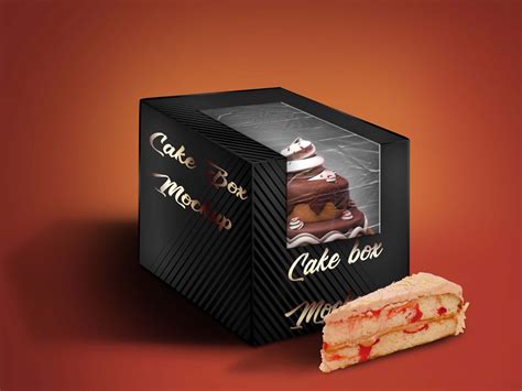 Best Cake Box Mockup Free Premium Cake Packaging Psd