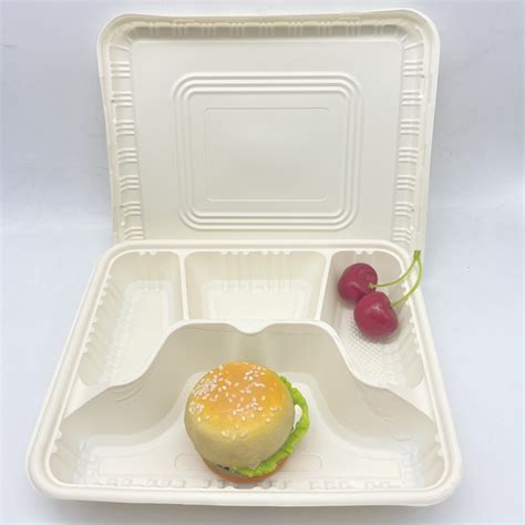 Biodegradable Cornstarch Compartments Food Tray China