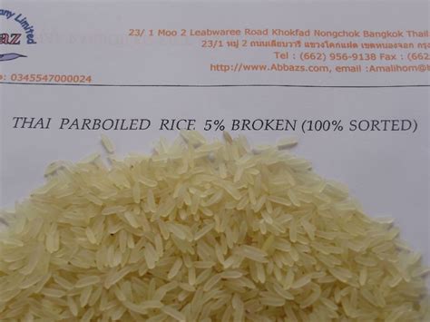 PARBOILED RICE THAI ORIGIN Thailand Price Supplier 21food