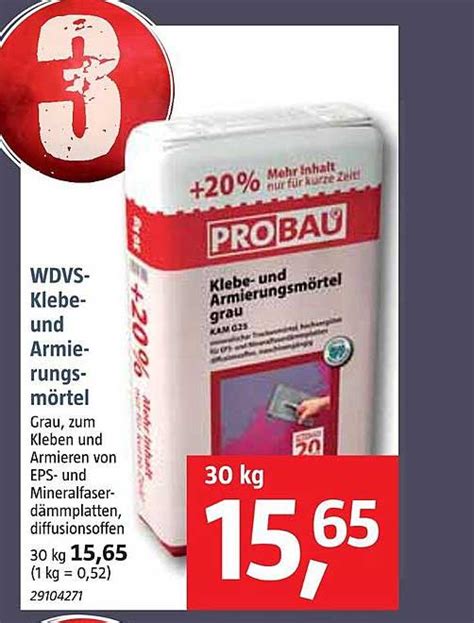 Probau Wdvs klebe Und Armierungsmörtel Angebot bei Bauhaus 1Prospekte de