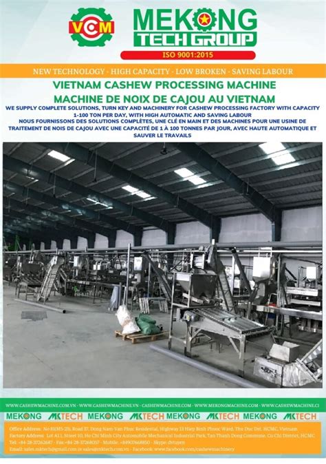 Automatic Cashew Shelling Line New Model Mekong 2022 Big Capacity