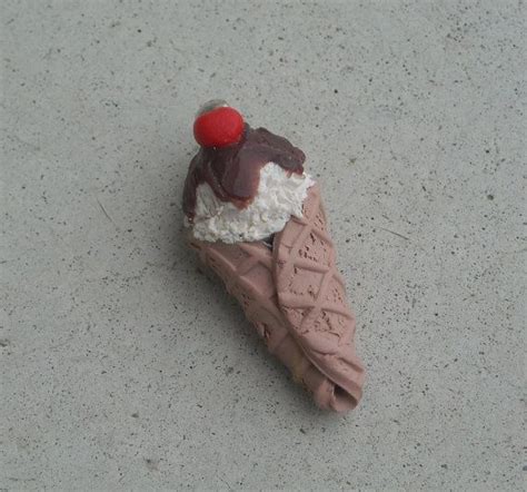 Polymer Clay Ice Cream Cone Polymer Clay Charms Clay Miniatures