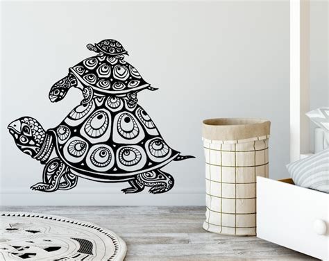 Decorative Sea Turtle... Vinyl Wall Decal - Etsy